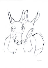 Animals Donkey - Donkeys In Black & White Unframed
